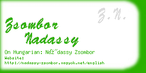 zsombor nadassy business card